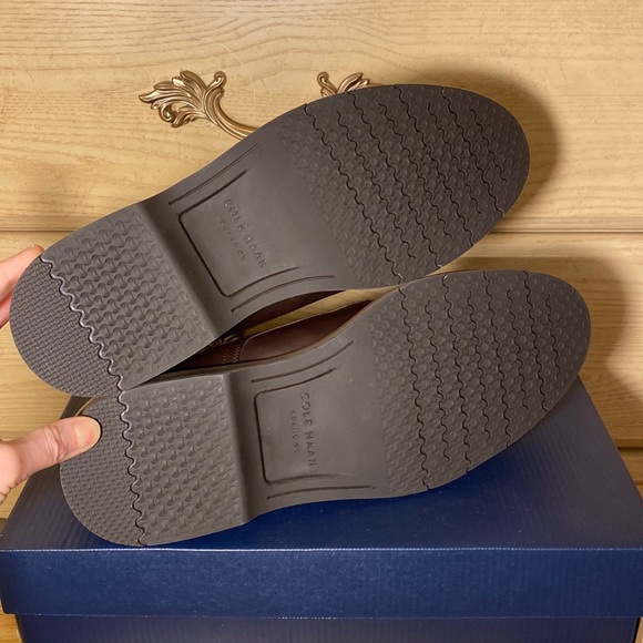 NWT Cole Haan 11 WIDE Morris Plain Oxford lace up dress work shoe in Java Brown - Picture 5 of 7